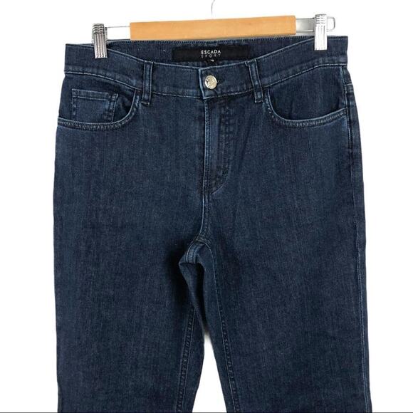 New Escada Sport High Rise Straight Leg Jeans Dark Wash Size 38 Women's Denim - Picture 5 of 13
